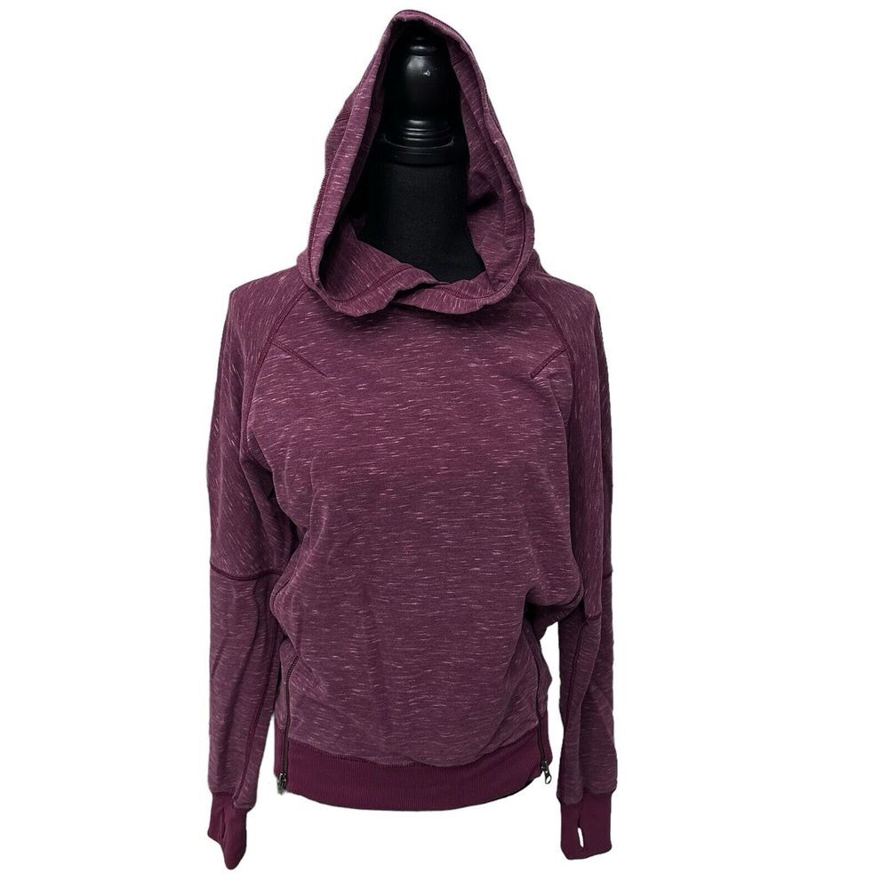 Lululemon Hoodie size 2 & Roam Pullover Side Zip Sweatshirt Heathered Rust Berry